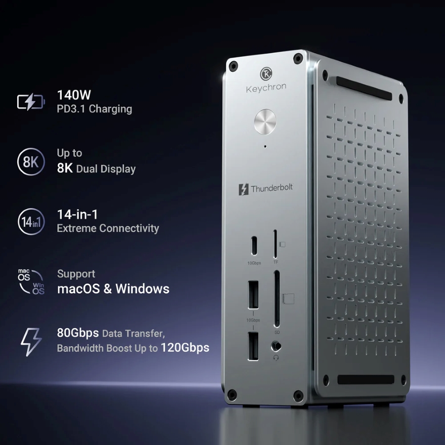 Портативный вид Thunderbolt 5 Dock