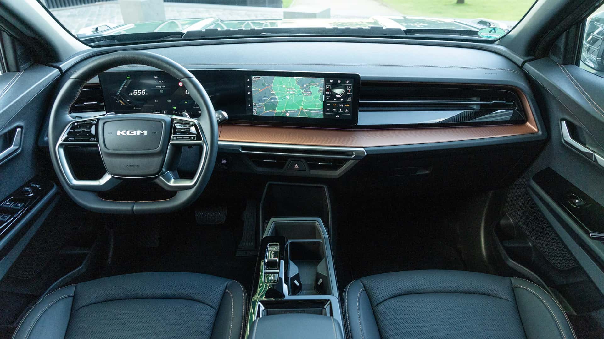 Dashboard view of KGM Musso EV 2026 Black Edition