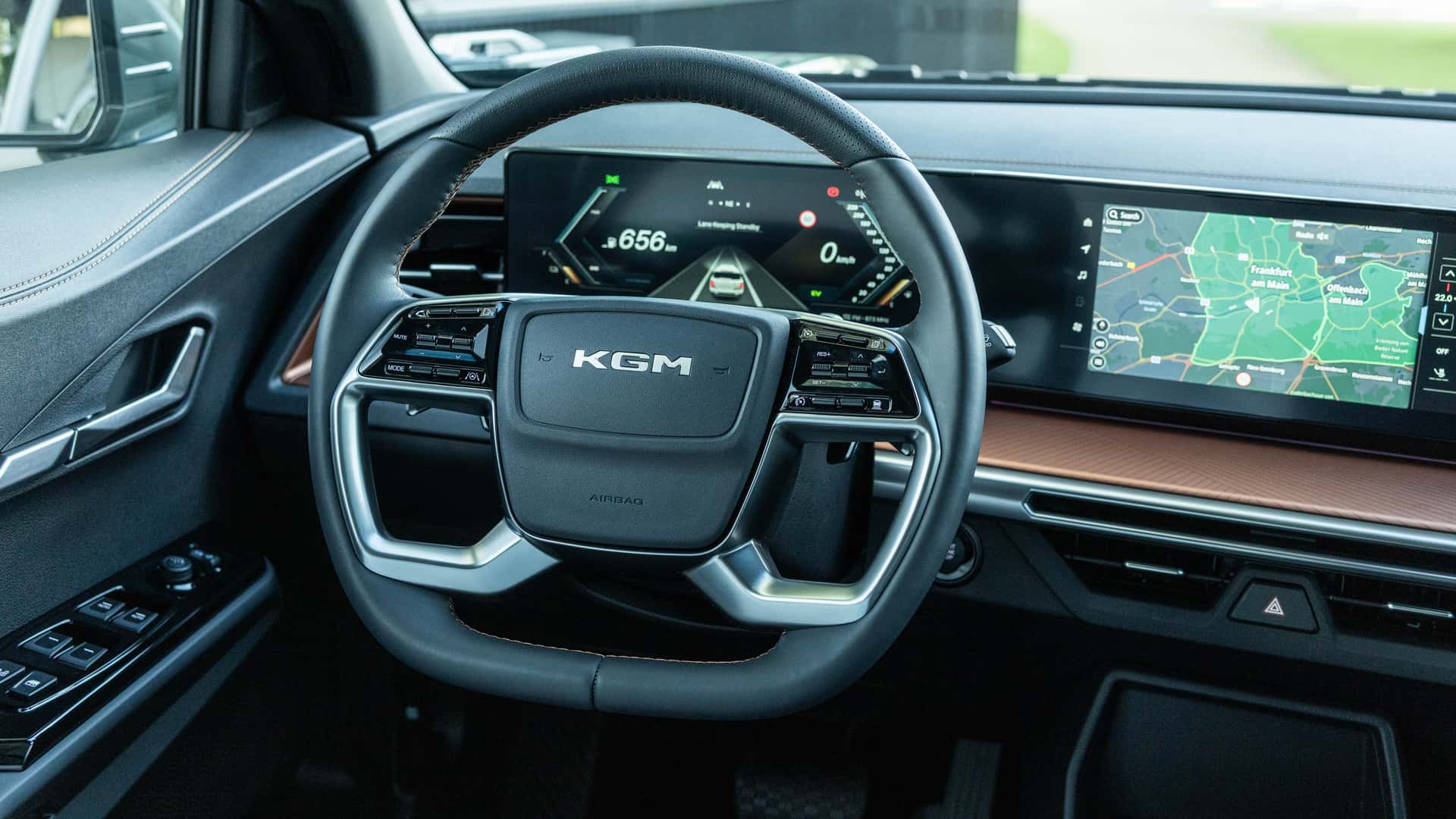 Cabin layout of KGM Musso EV 2026 Black Edition