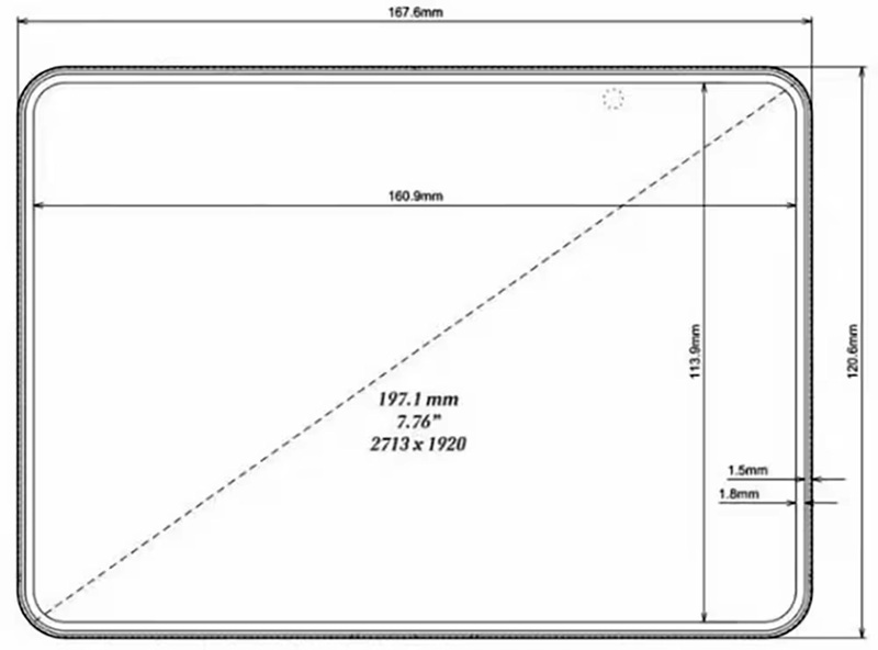CAD-чертеж складного iPhone