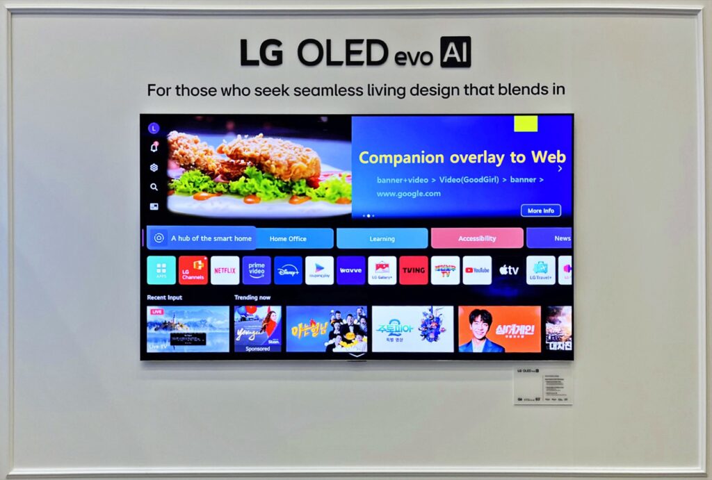 LG OLED G6 TV at an angle