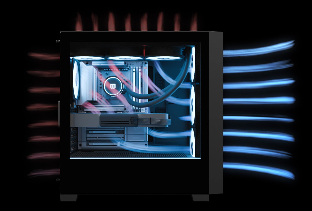 Схема охлаждения Maingear MG-1