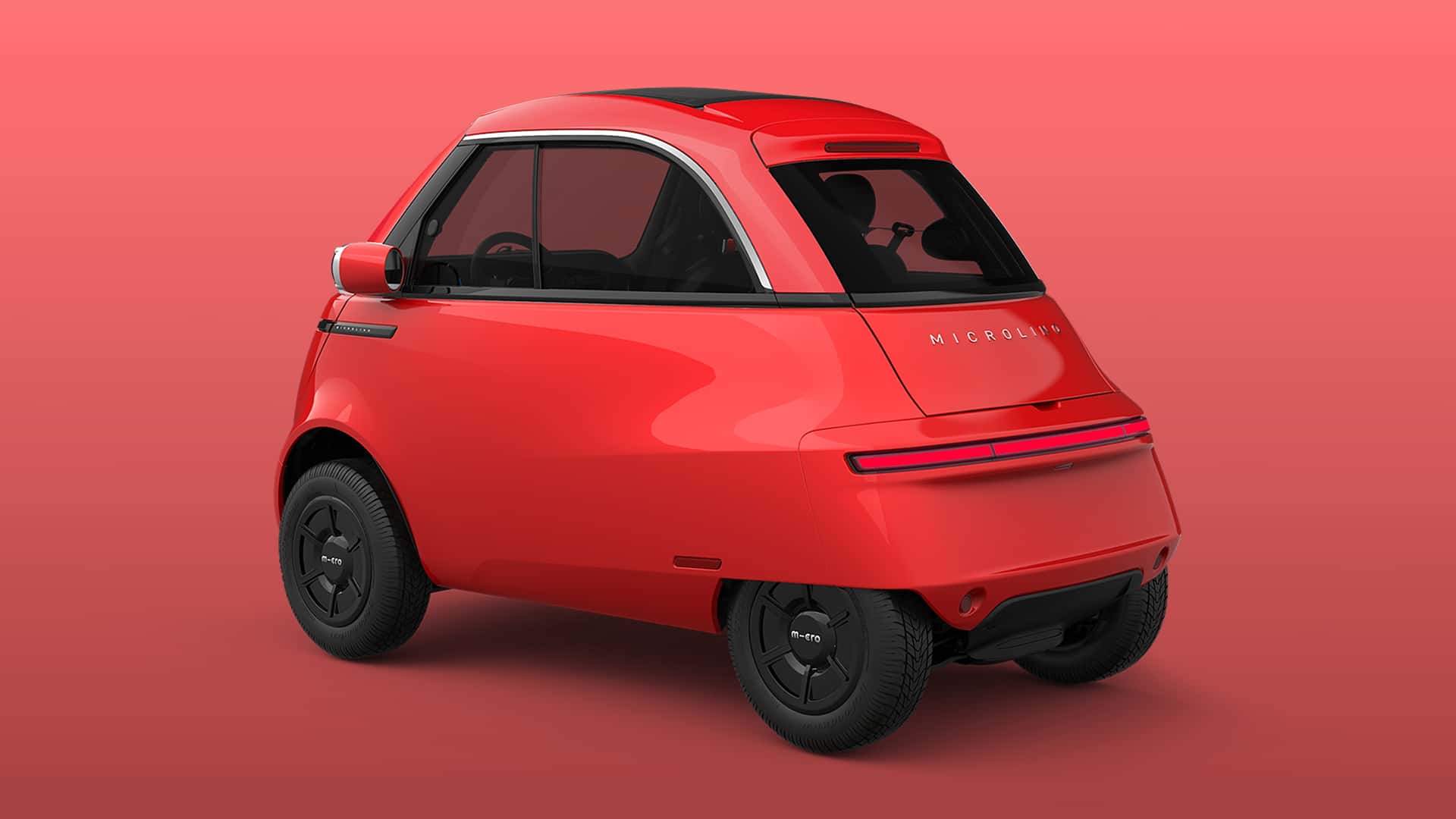 Microlino в красном цвете - боковой вид