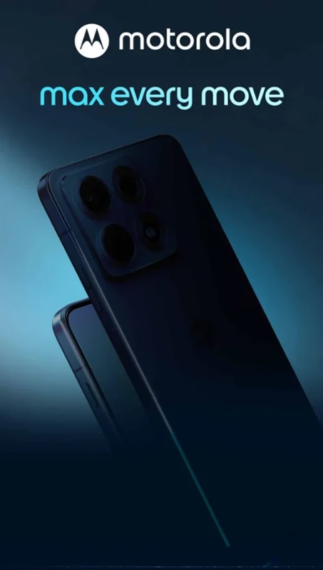Motorola Edge 70 Max : le module caméra carré et le design à bords plats sont déjà visibles sur les visuels promotionnels.