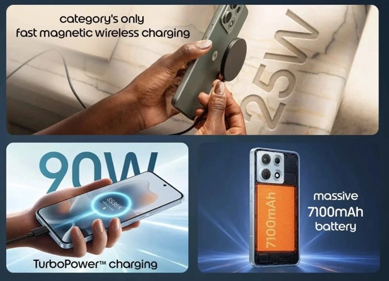 Аккумулятор и зарядка Motorola Edge 70 Max