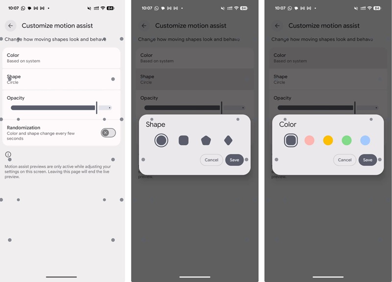 Приклад роботи Motion Assist на смартфоні Pixel