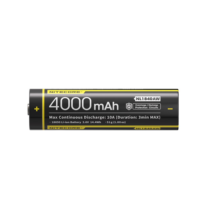 Nitecore NL1840AW аккумулятор вид 2
