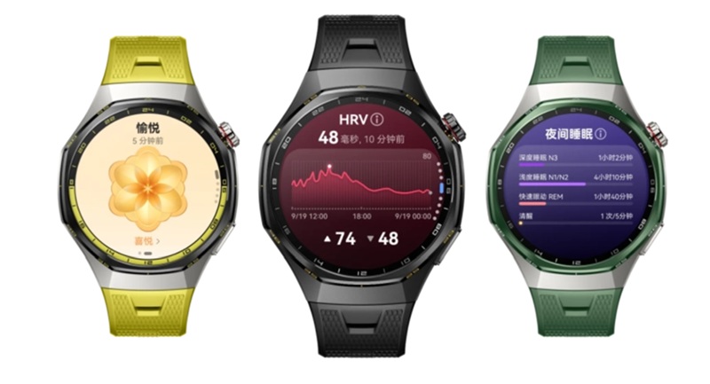 Huawei Watch GT 7 Pro — titanium case with sapphire glass and a 3,000-nit AMOLED display.