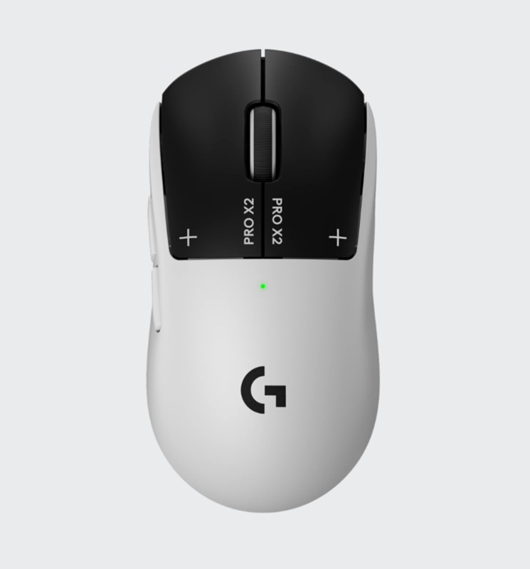 Close-up of Logitech Pro X2 Superstrike mouse