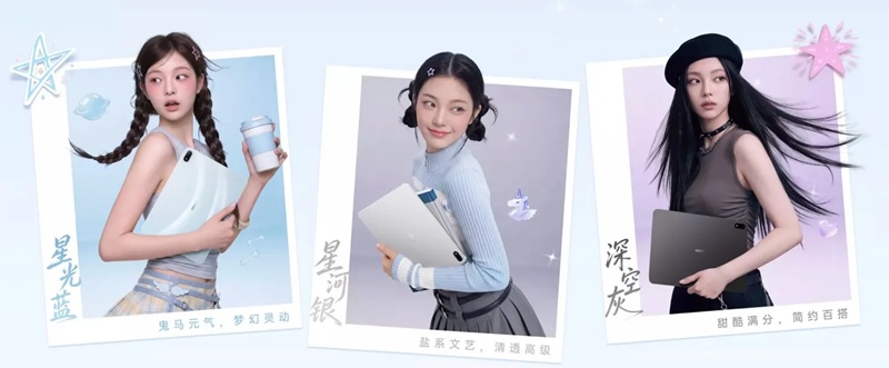 Oppo Pad 6 is available in silver, grey, and light blue.