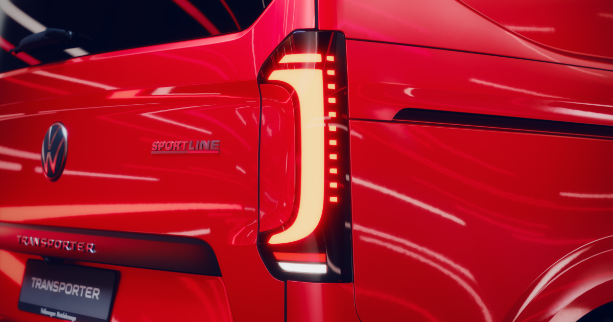 Volkswagen Transporter Sportline rear light design
