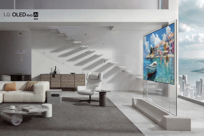 LG OLED evo W6 TV at CES 2026