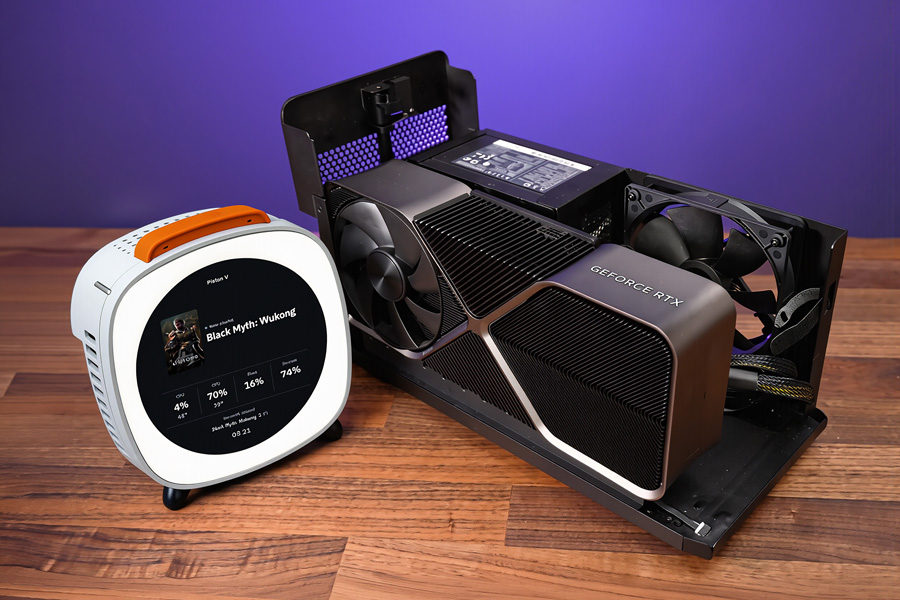 OCuLink support would allow an external GPU connection — but it remains a Kickstarter stretch goal.