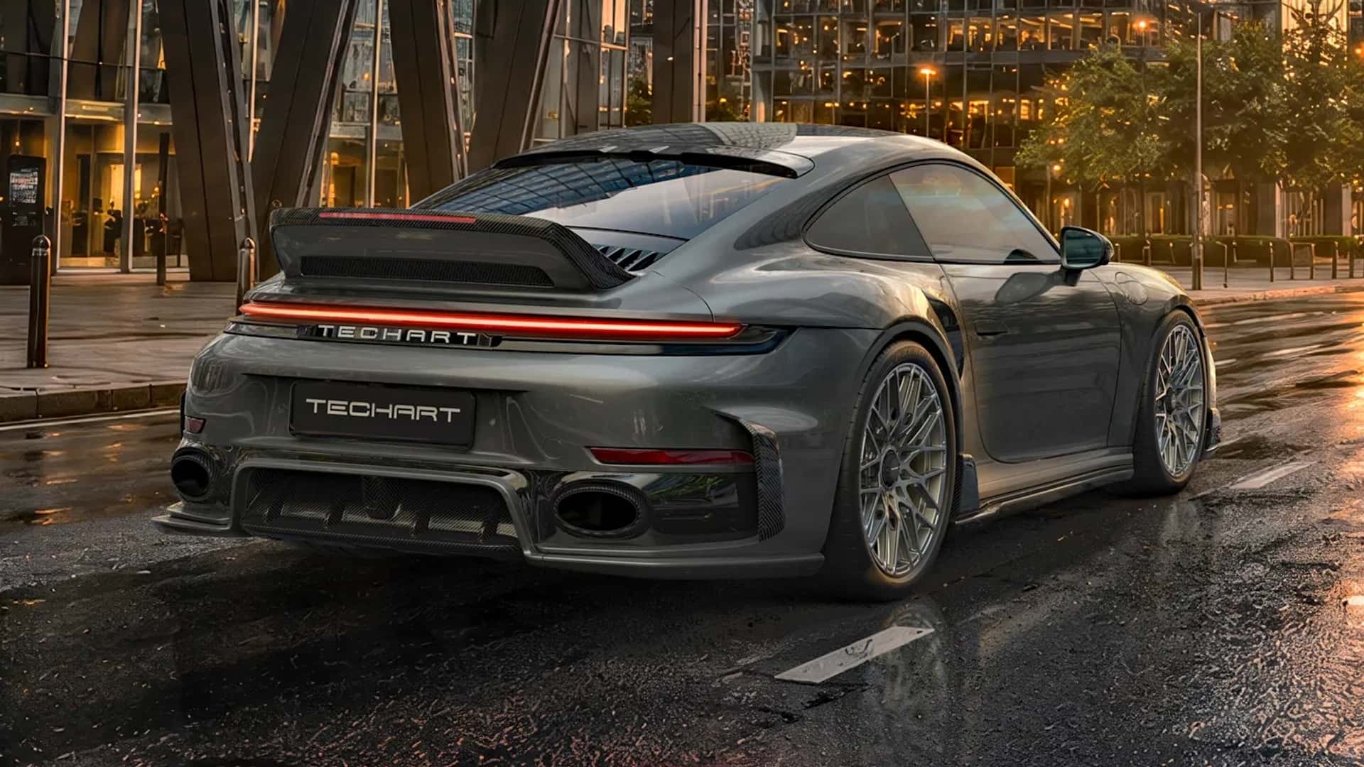 Porsche 911 Turbo S от Techart - обновленный диффузор