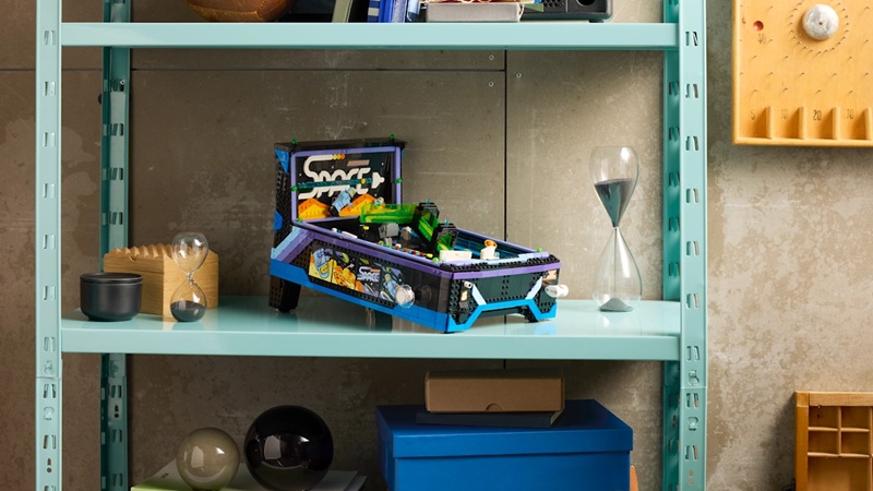 LEGO Icons Arcade Pinball Machine (11374) — the first working pinball machine LEGO has produced.