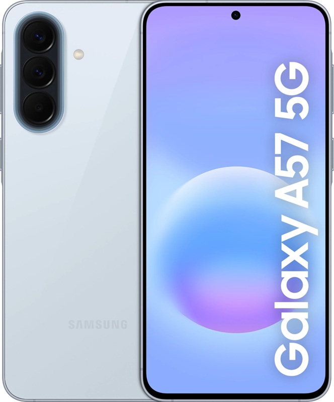 Galaxy A57 in Awesome Icyblue color
