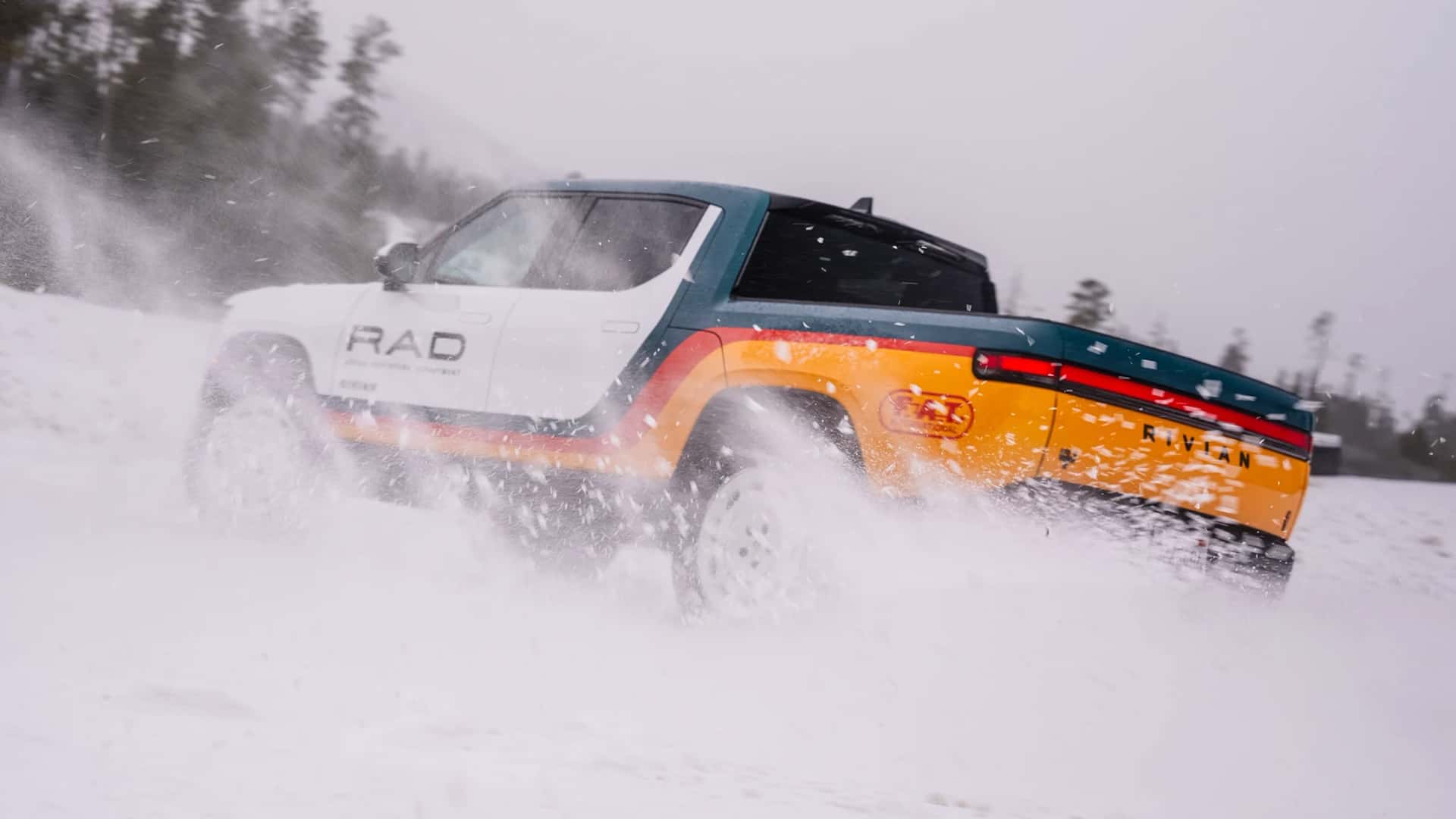 Rivian RAD vehicle climbing