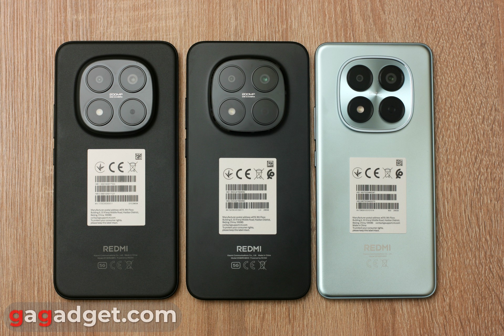 Сравнение трех моделей Redmi Note 15
