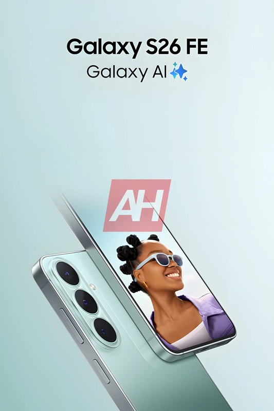 The S26 FE's flat frame and unified vertical camera module align it visually with the flagship S26.