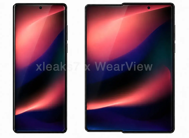 Visualisation du concept de smartphone à écran enroulable avec caméra mobile, selon WearView.