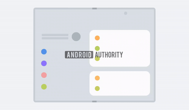 Samsung Wide Fold animation in white color