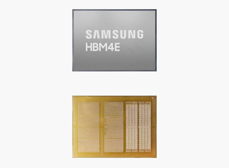 La nouvelle mémoire HBM4E en 12 couches. Illustration : Samsung