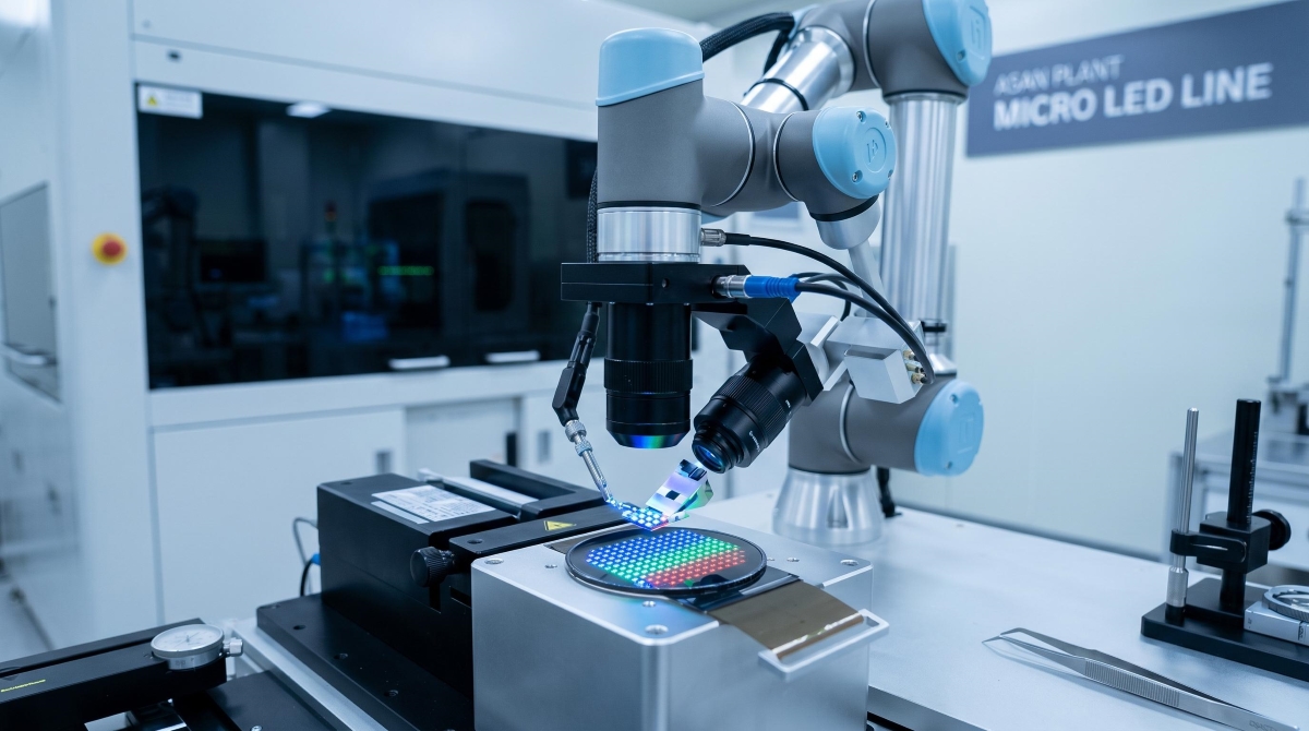 La technologie Micro LED promet une luminosité record et une durée de vie prolongée par rapport à l'OLED, mais son industrialisation reste un défi majeur.