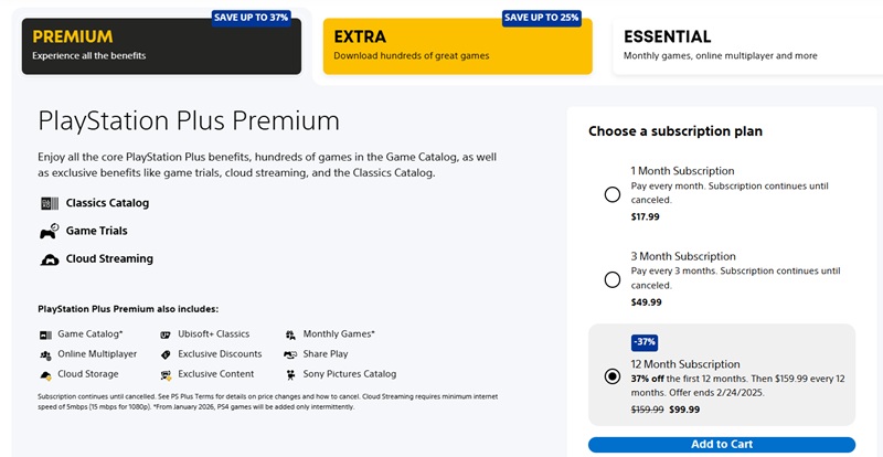 Discount on upgrade from PS Plus Essential