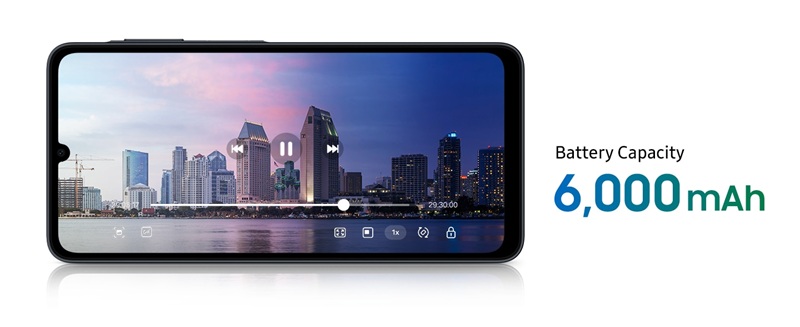 Galaxy A07 5G 6000mAh battery