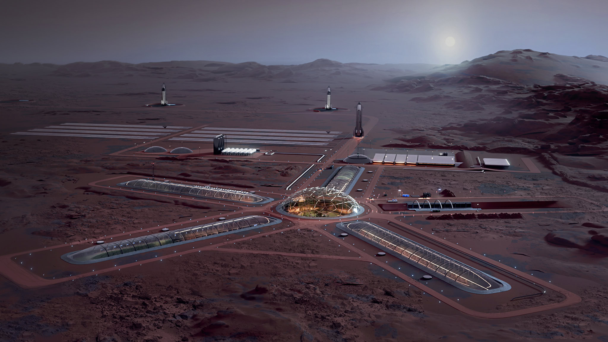 Ілюстрація: SpaceX, план колонізації Марсу