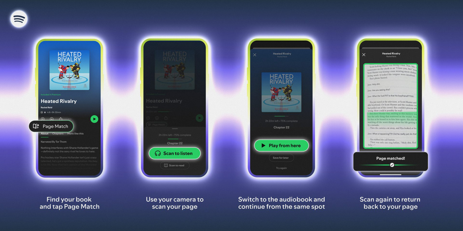 Instruction pour utiliser la fonctionnalité Page Match de Spotify