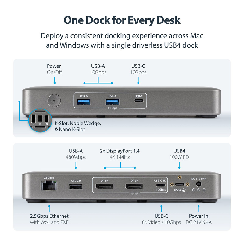 Зображення 2 док-станції StarTech 208N-USB4-DOCK