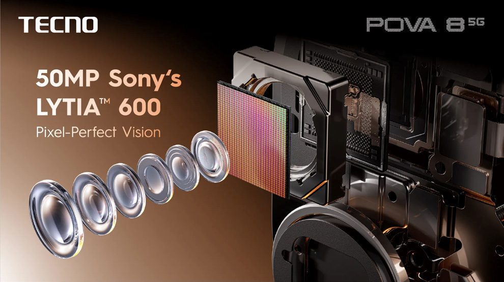 Tecno Pova 8 5G - екран зі смартфоном