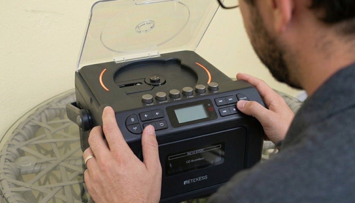 Retekess TR642 boombox with CD and cassette player