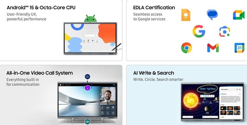 New Samsung WAFX-P device with a touchscreen for business