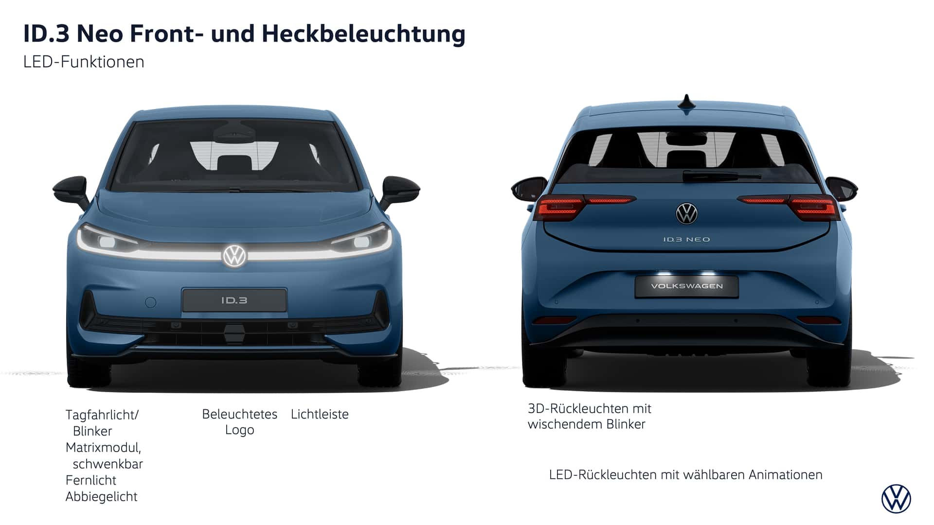 Volkswagen ID.3 Neo 2026 передний план, тесты